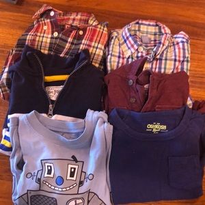 6 Boys Long Sleeve Shirts size 3T